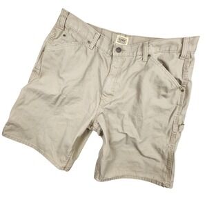 C.E. Schmidt Workwear Shorts Mens 40 Tan Canvas Cargo Carpenter Utility Outdoor